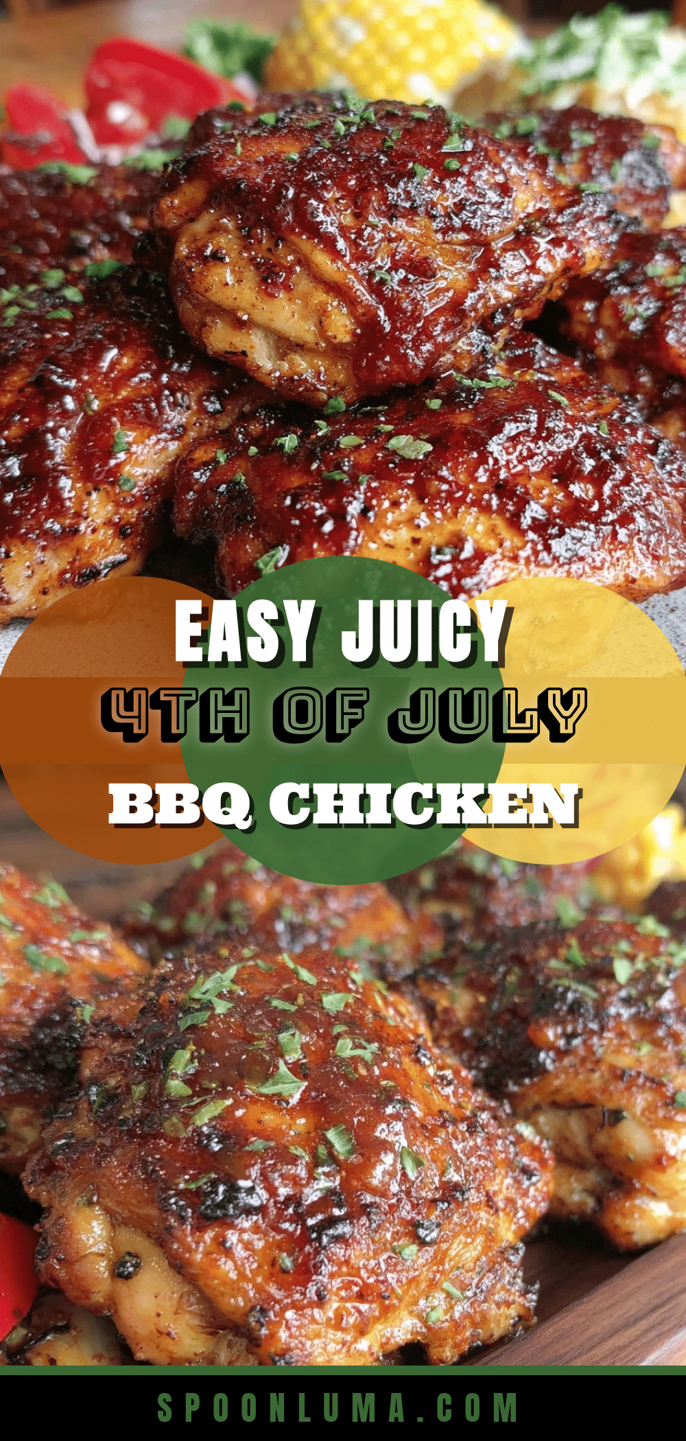 4th of July sheet pan BBQ chicken thighs recipe