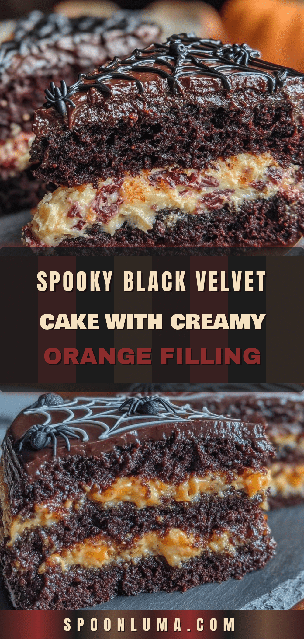 black velvet spider web cake recipe