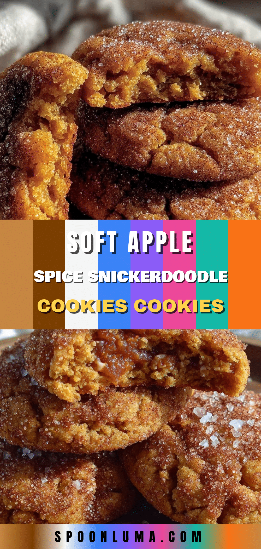 Cozy Apple Spice Snickerdoodle Cookies recipe
