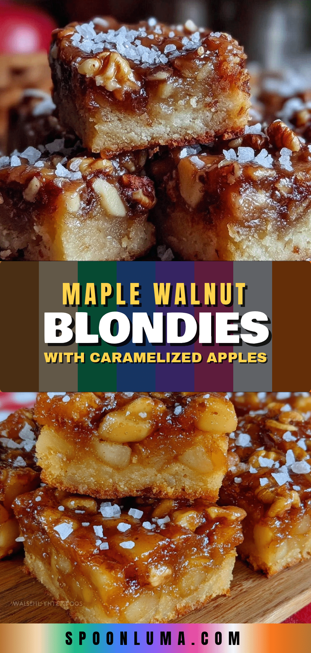 Cozy Maple Walnut Blondies recipe