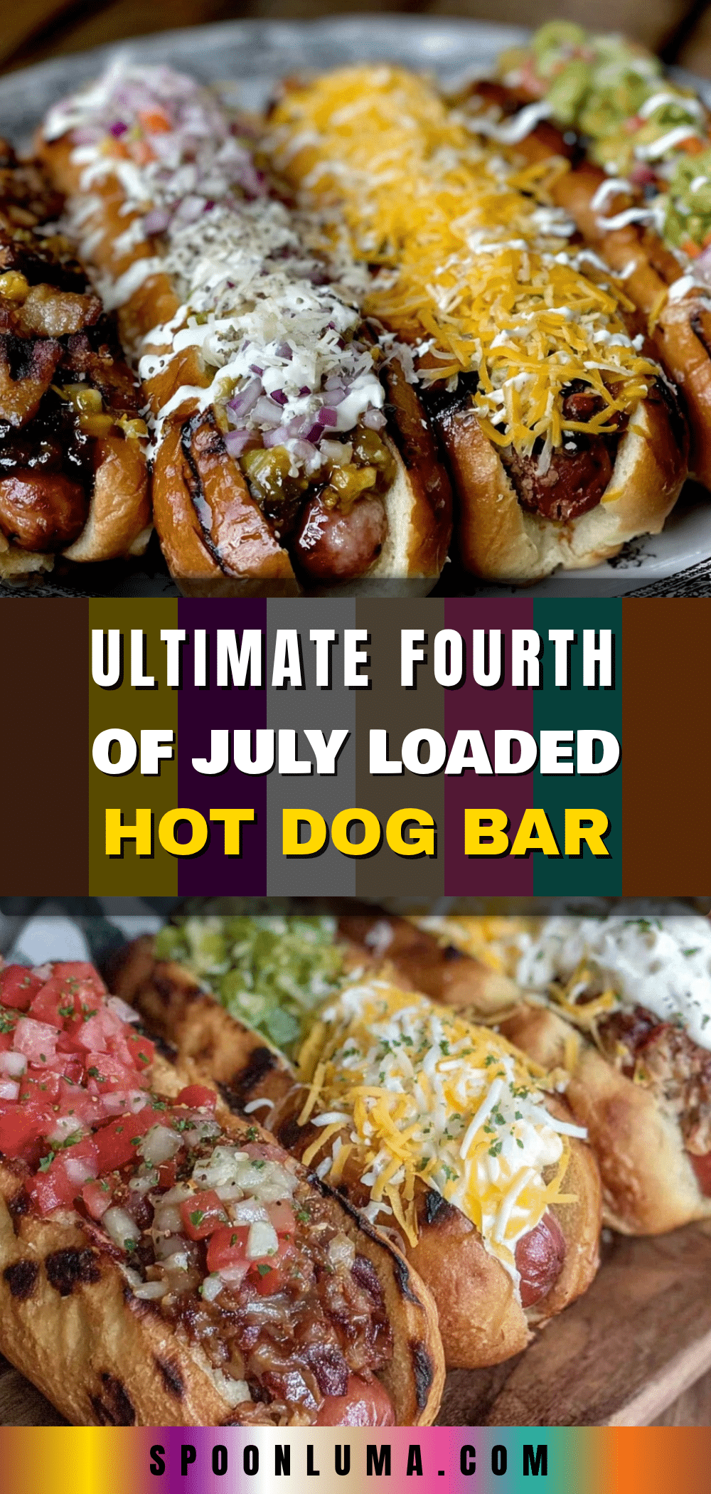 fourth of july loaded hot dog bar recipe