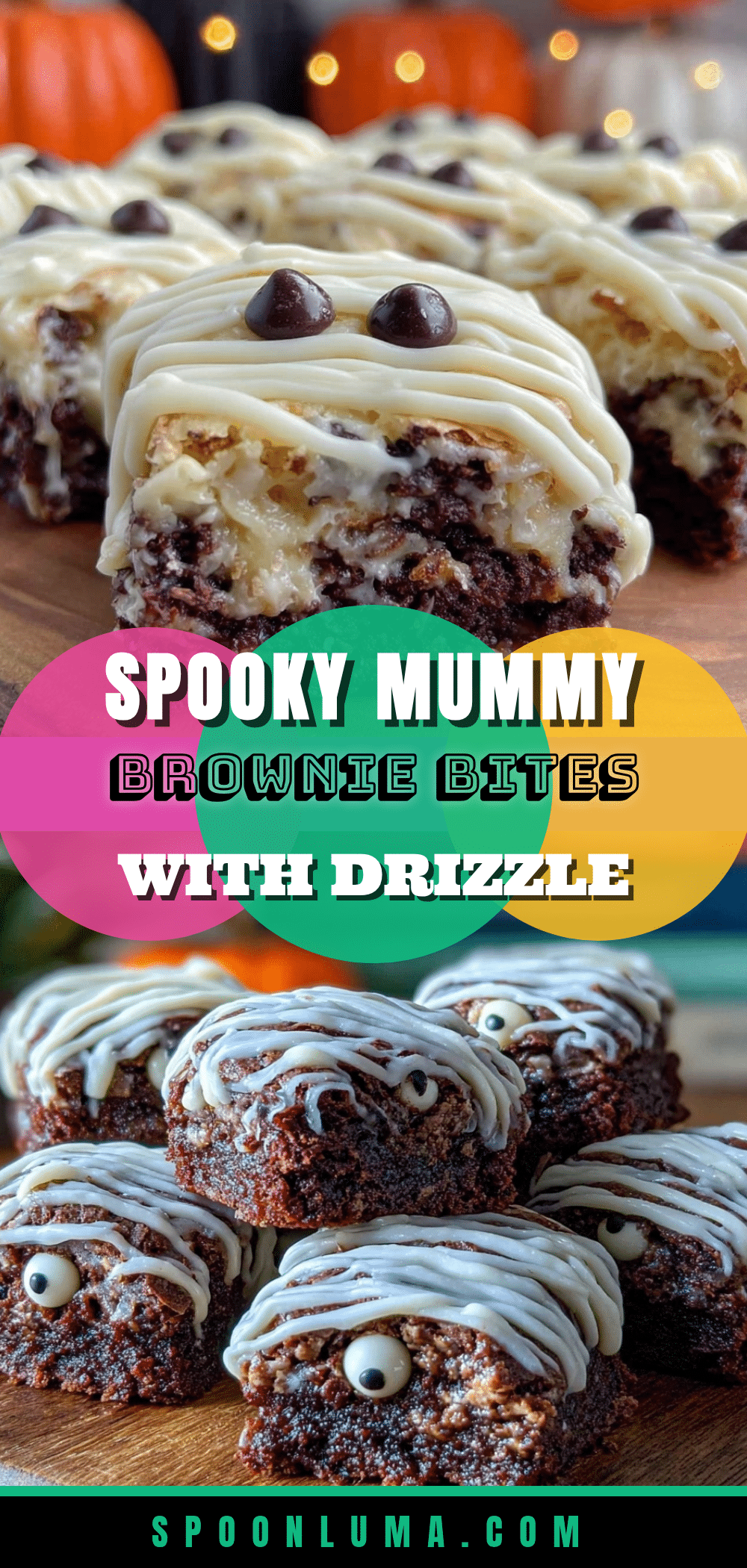 Halloween mummy brownie bites recipe