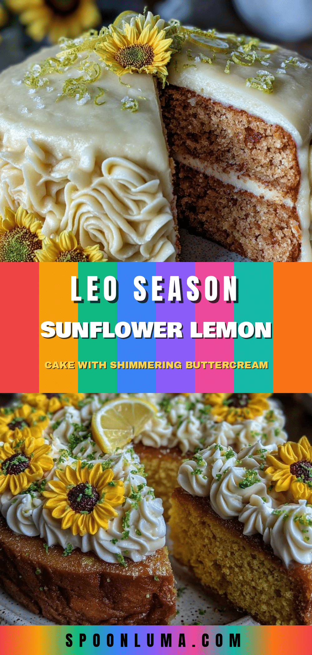 leo season sunflower lemon cake recipe