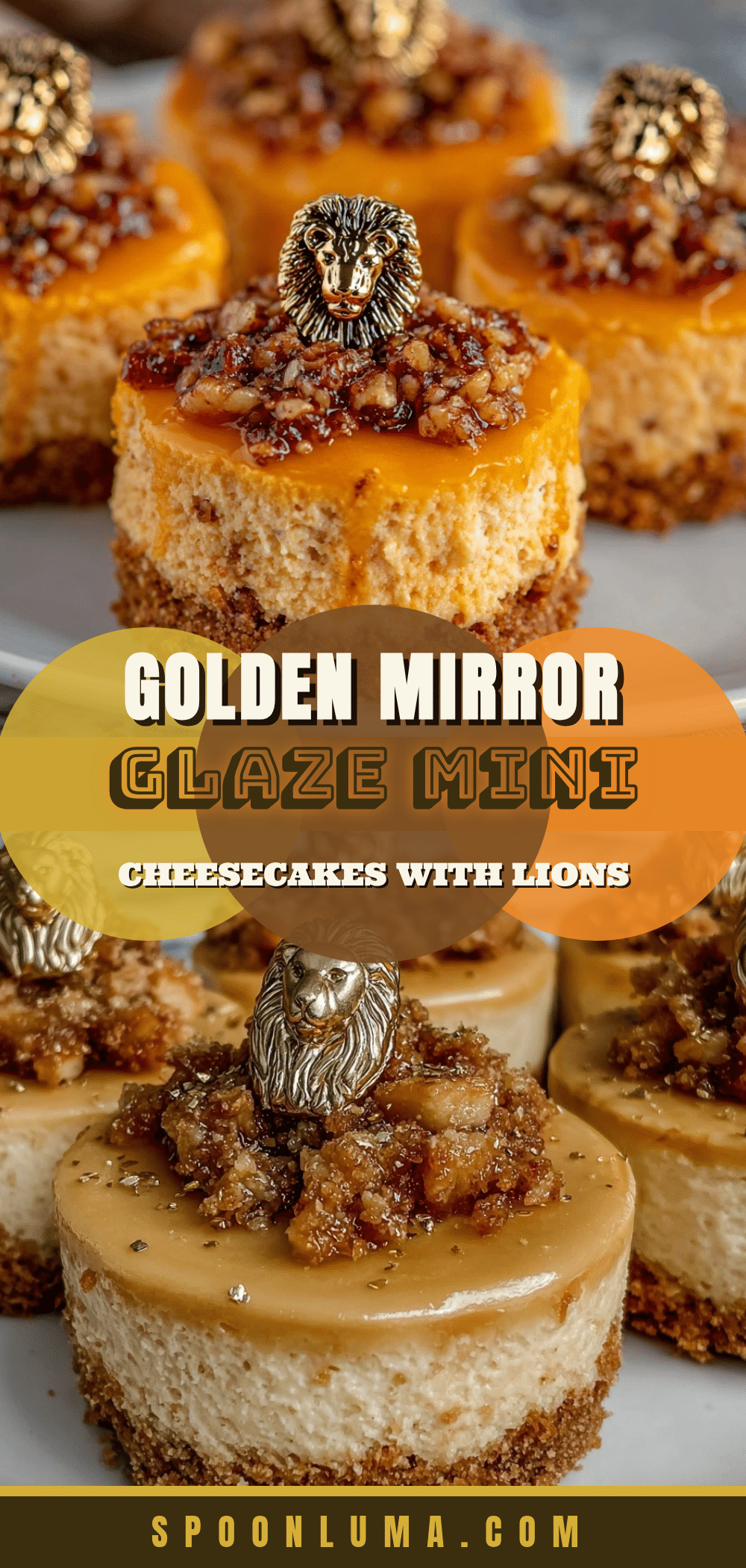 mini cheesecakes with gold mirror glaze recipe