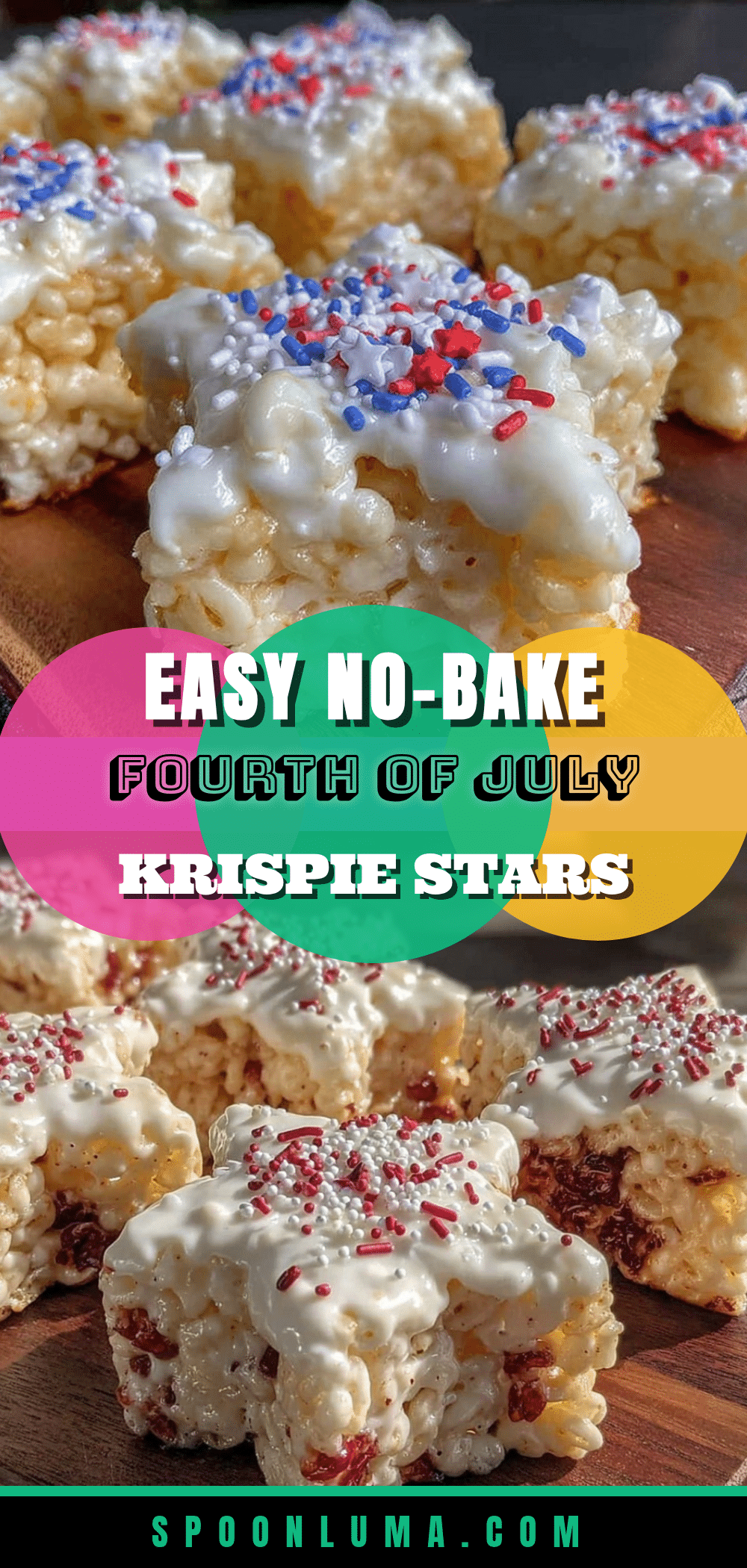 no bake fourth of july rice krispie treat stars recipe