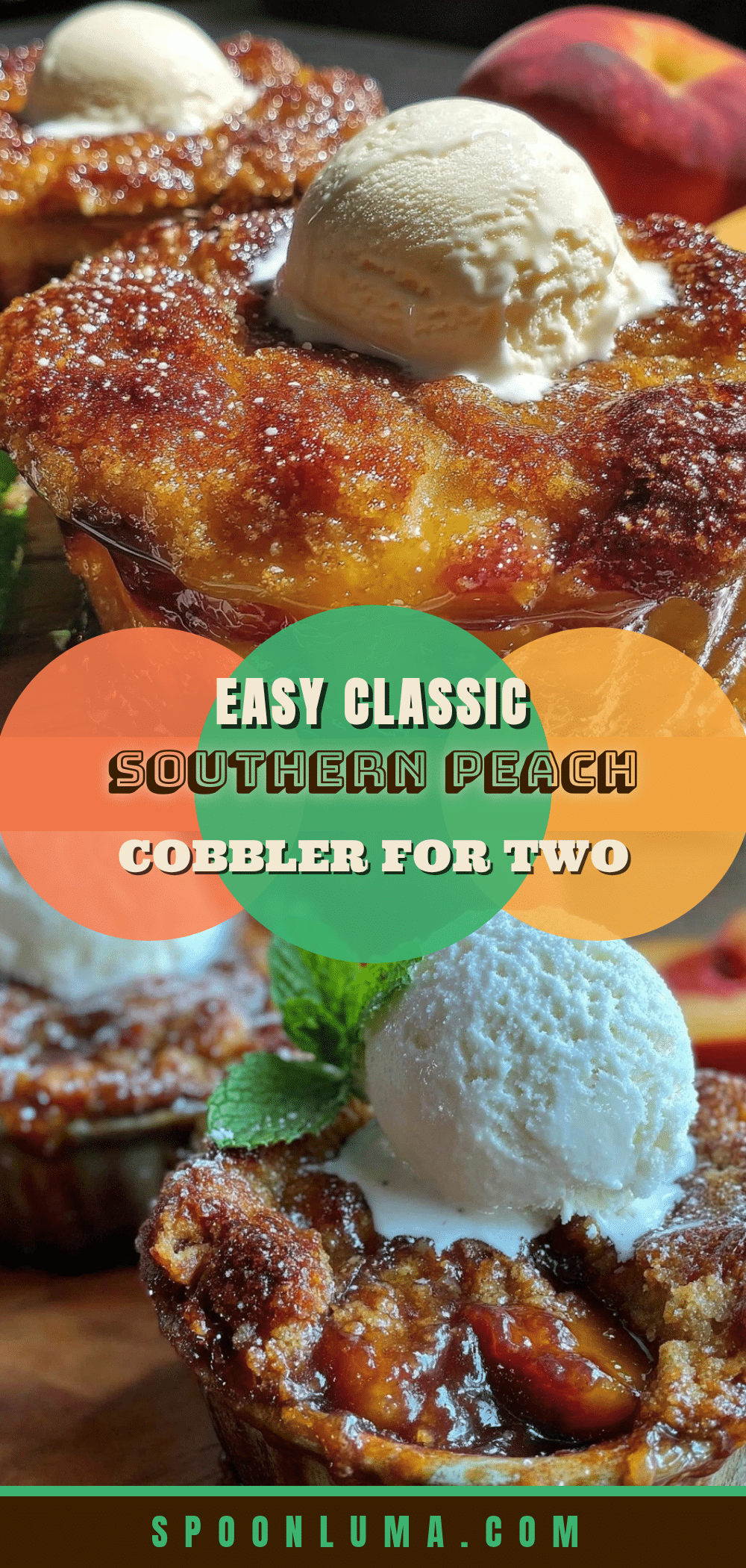 southern peach cobbler for two recipe