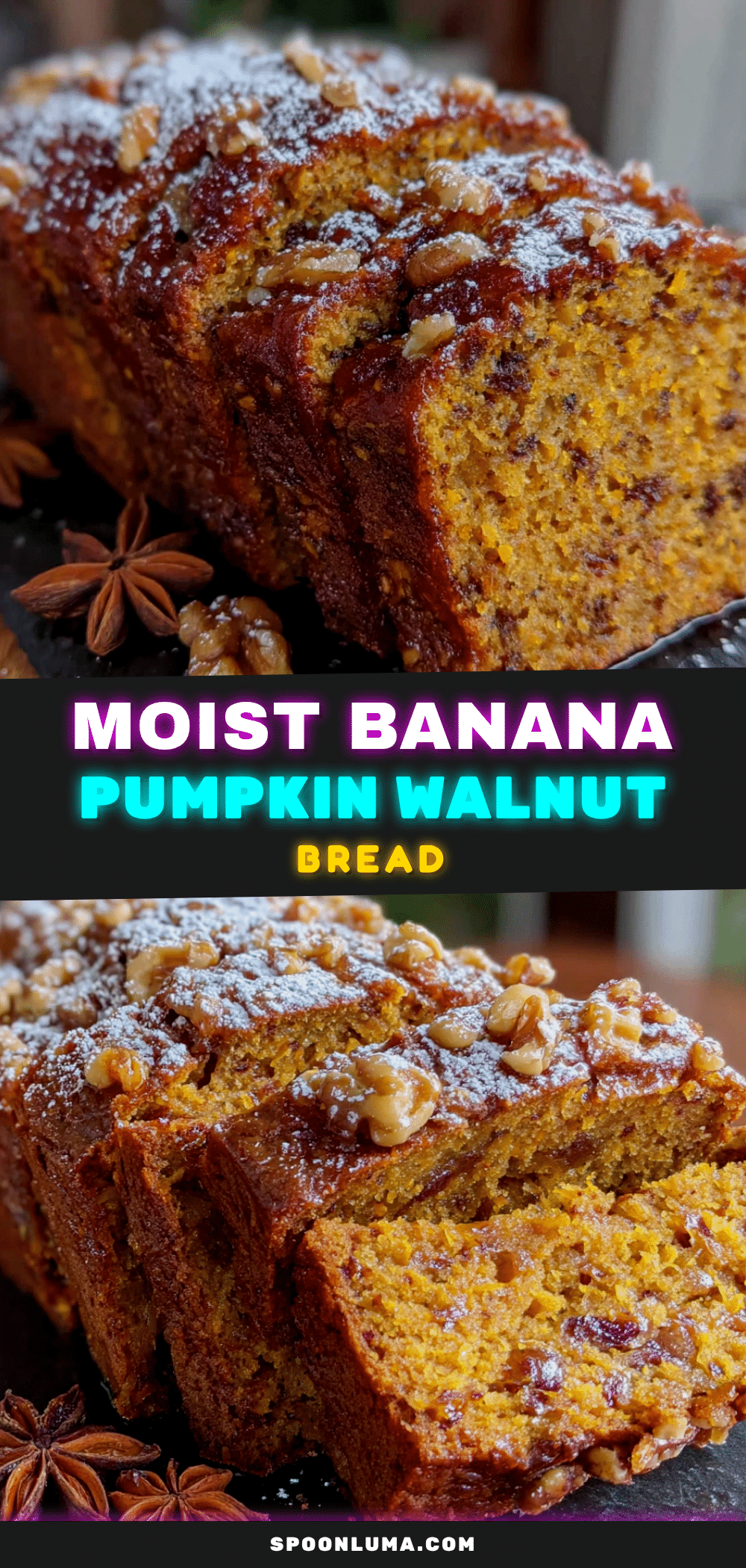 banana pumpkin walnut bread recipe