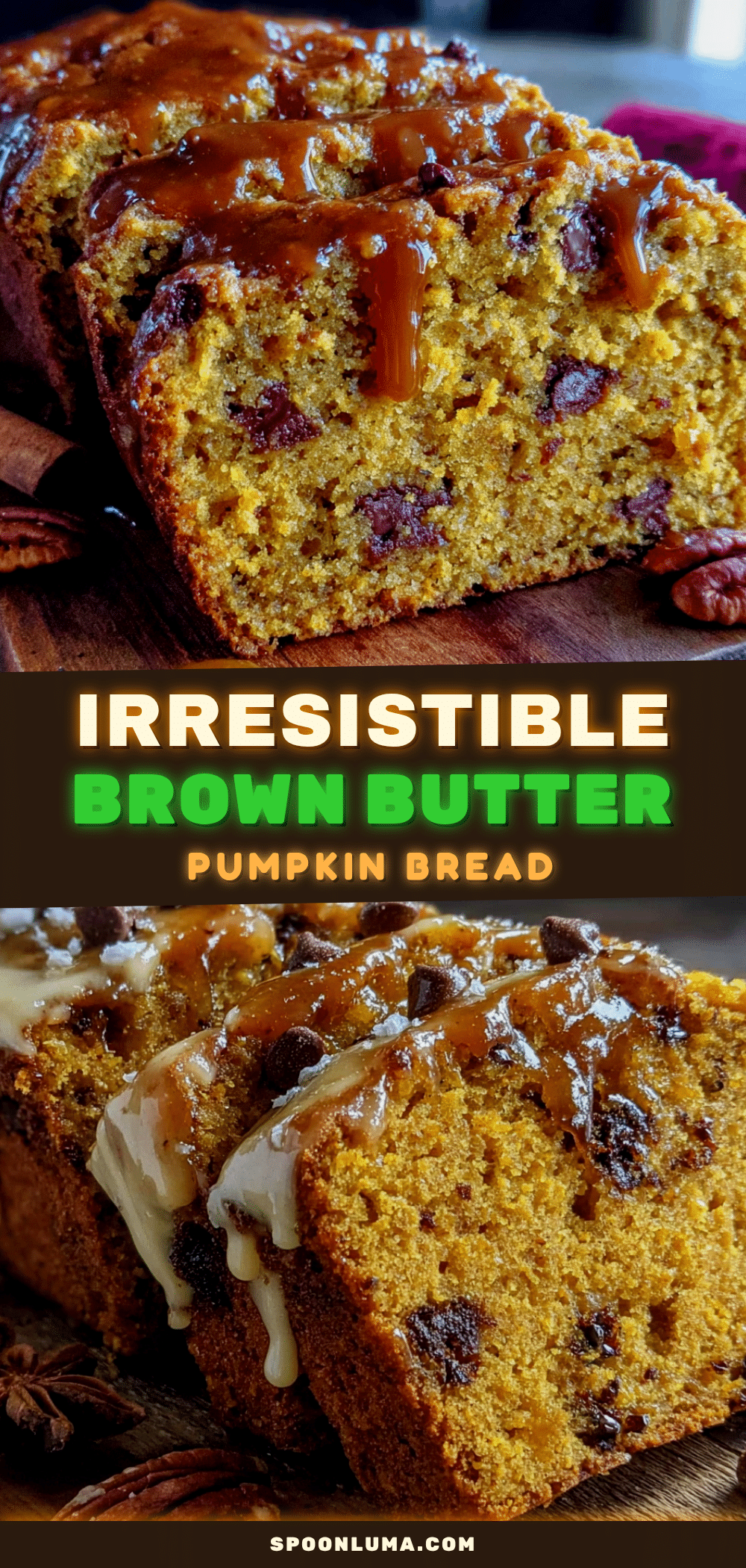 brown butter chocolate chip pumpkin bread recipe