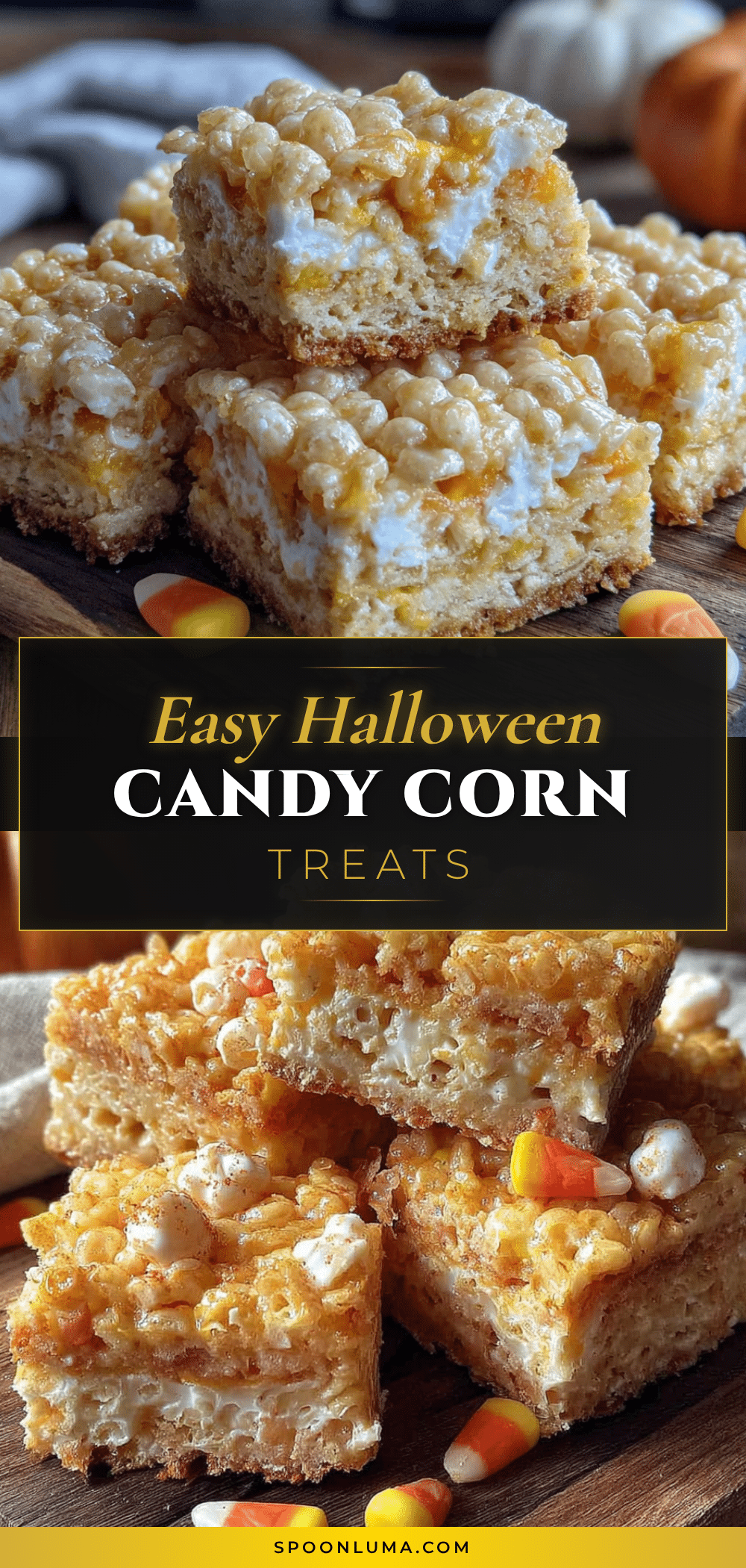 candy corn rice krispie treats recipe