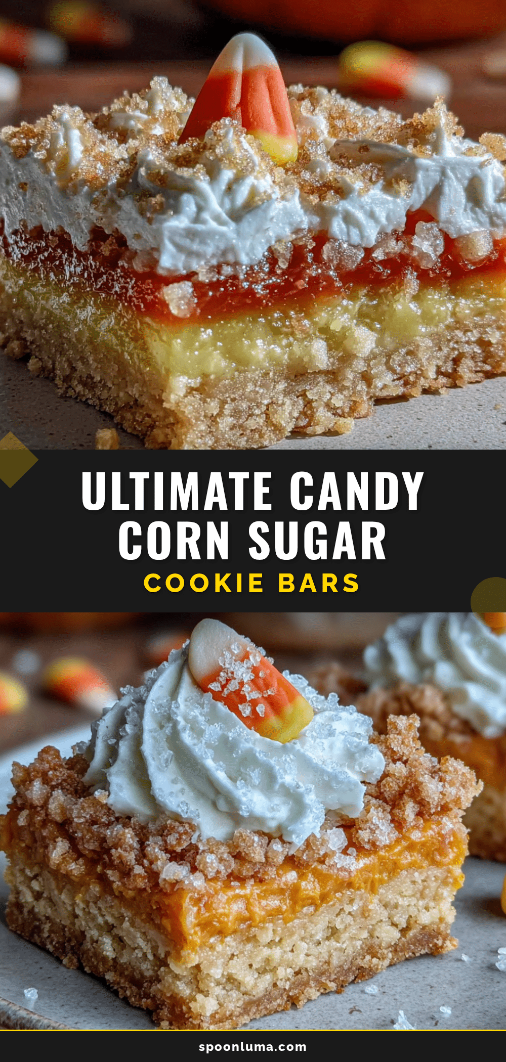 candy corn sugar cookie bars recipe