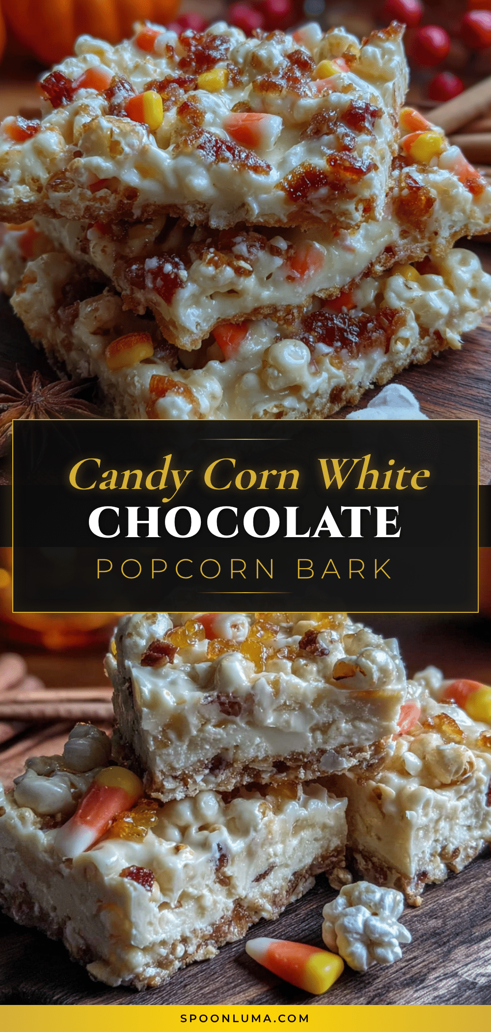 candy corn white chocolate popcorn bark recipe