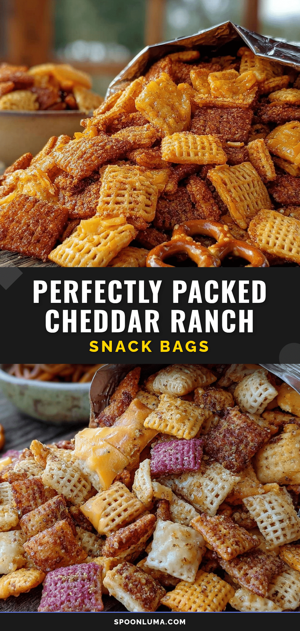 cheddar ranch chex mix snack bags recipe