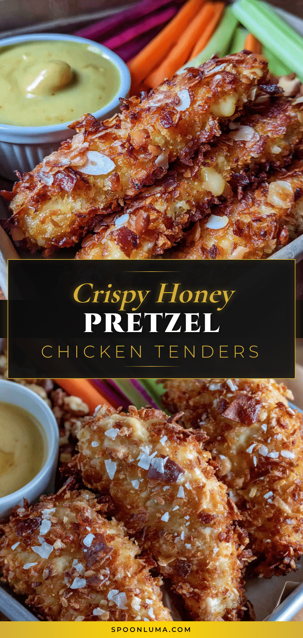 crispy honey mustard pretzel chicken tenders recipe