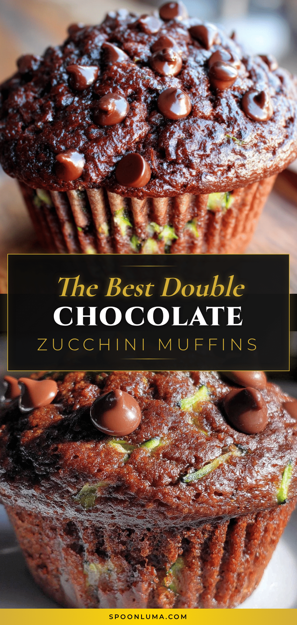 double chocolate chip zucchini muffins recipe