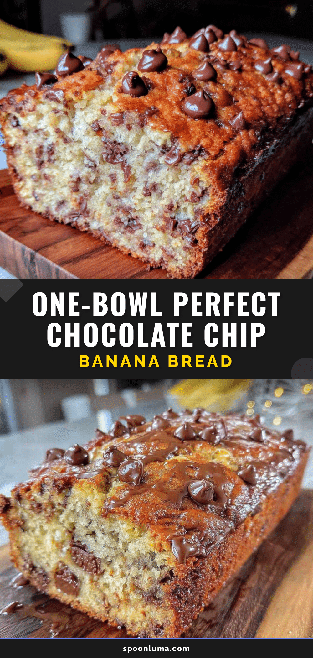 easy one-bowl chocolate chip banana bread recipe