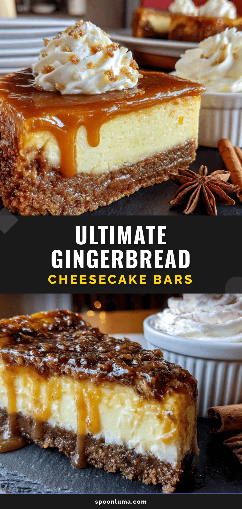 gingerbread cheesecake bars recipe