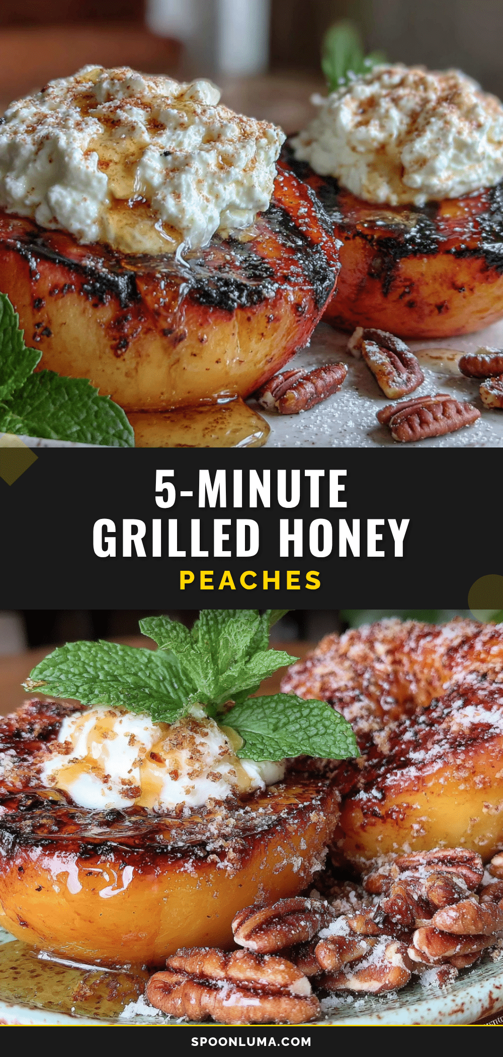 grilled peaches with honey mascarpone recipe