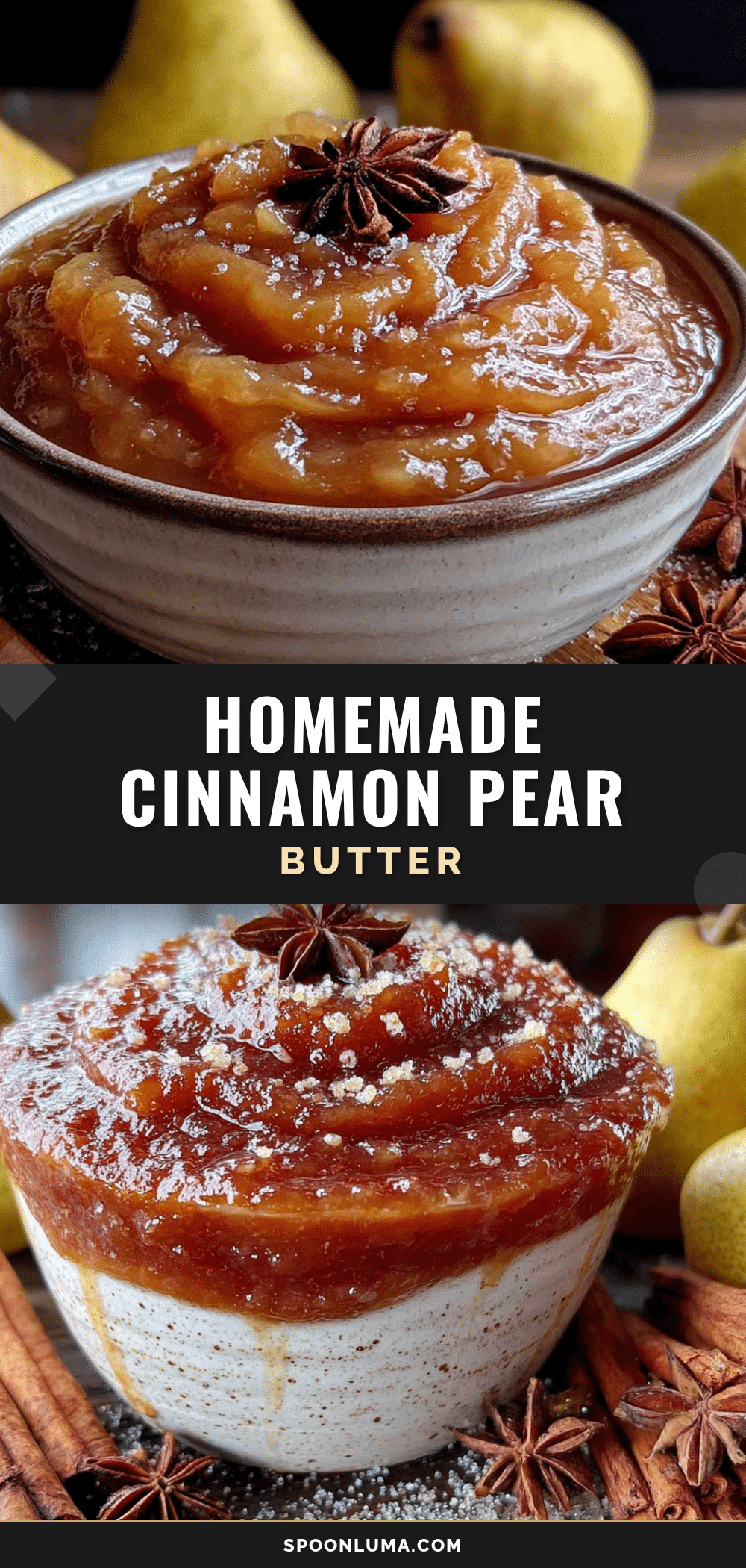 homemade cinnamon pear butter for canning recipe