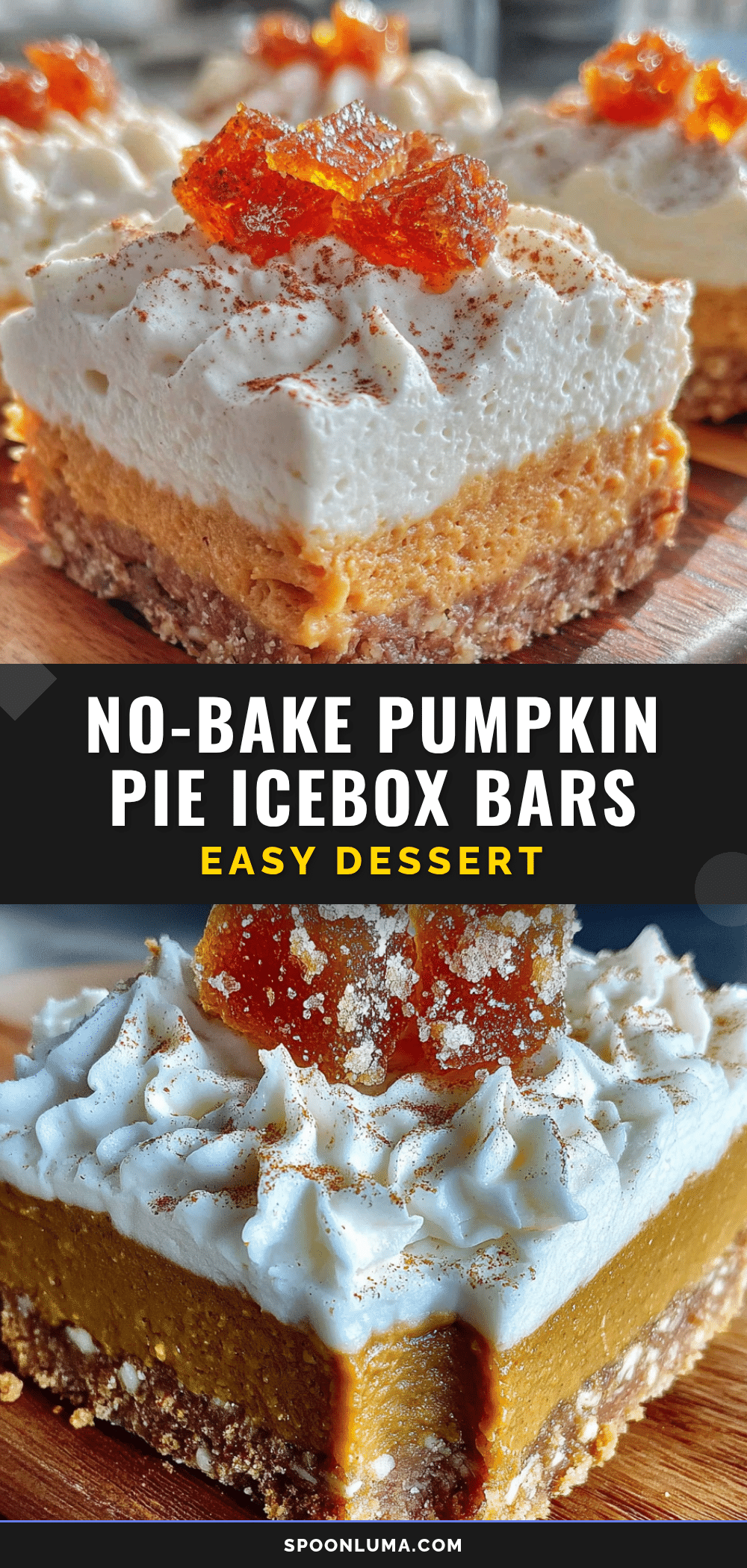 no-bake pumpkin pie icebox bars recipe