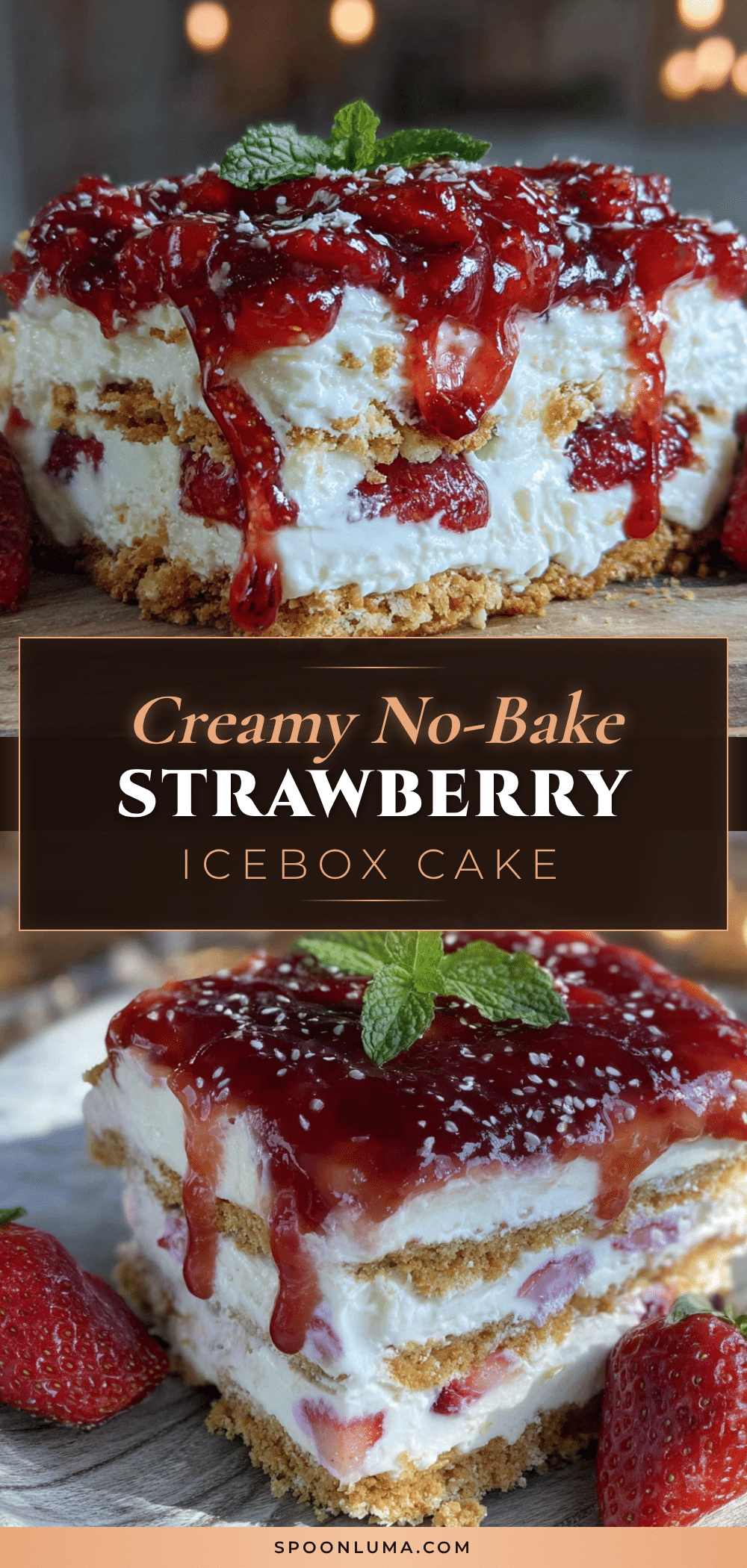 no-bake strawberry icebox cake recipe