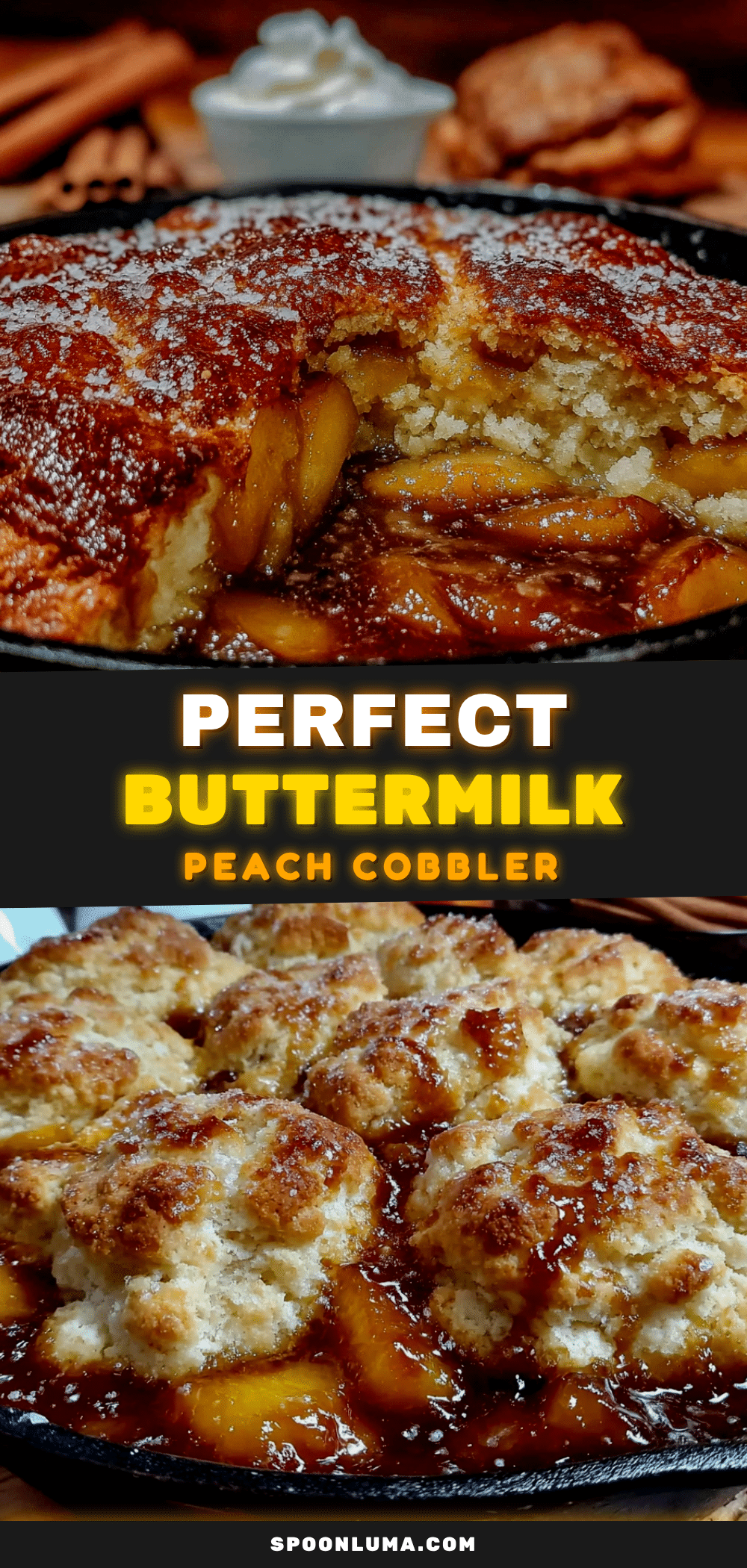 peach cobbler with buttermilk biscuit topping recipe