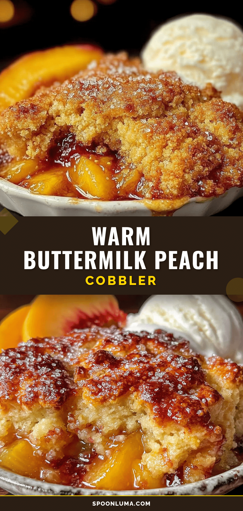 peach cobbler with buttermilk biscuit topping recipe