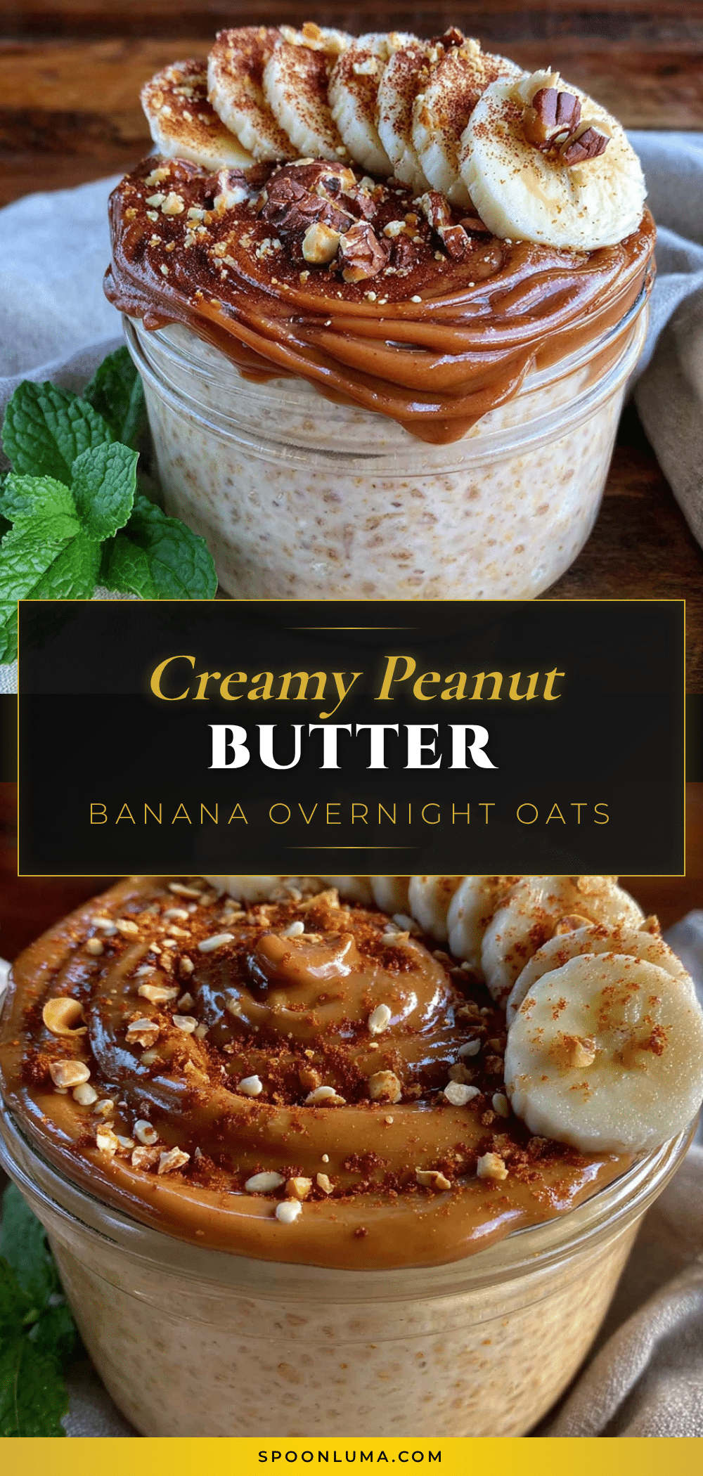 peanut butter banana overnight oats recipe