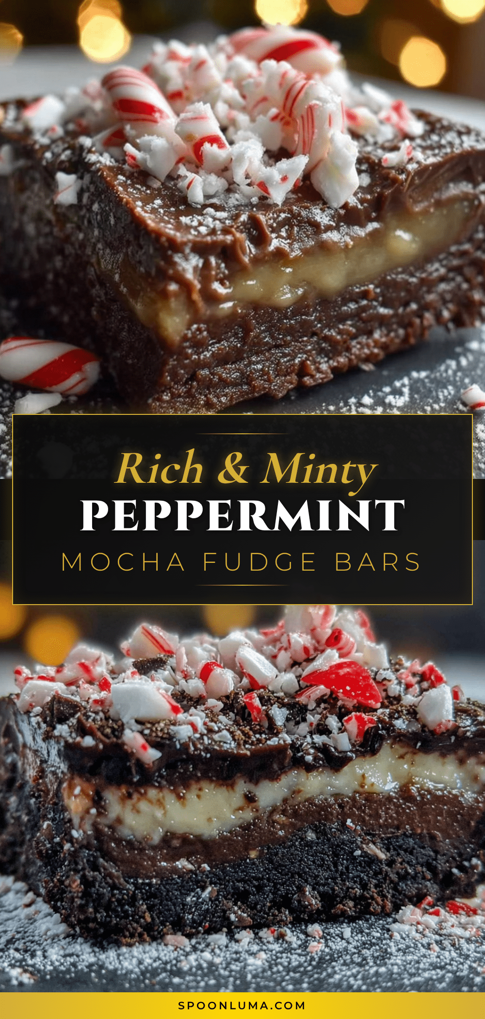 Peppermint Mocha Fudge Bars recipe