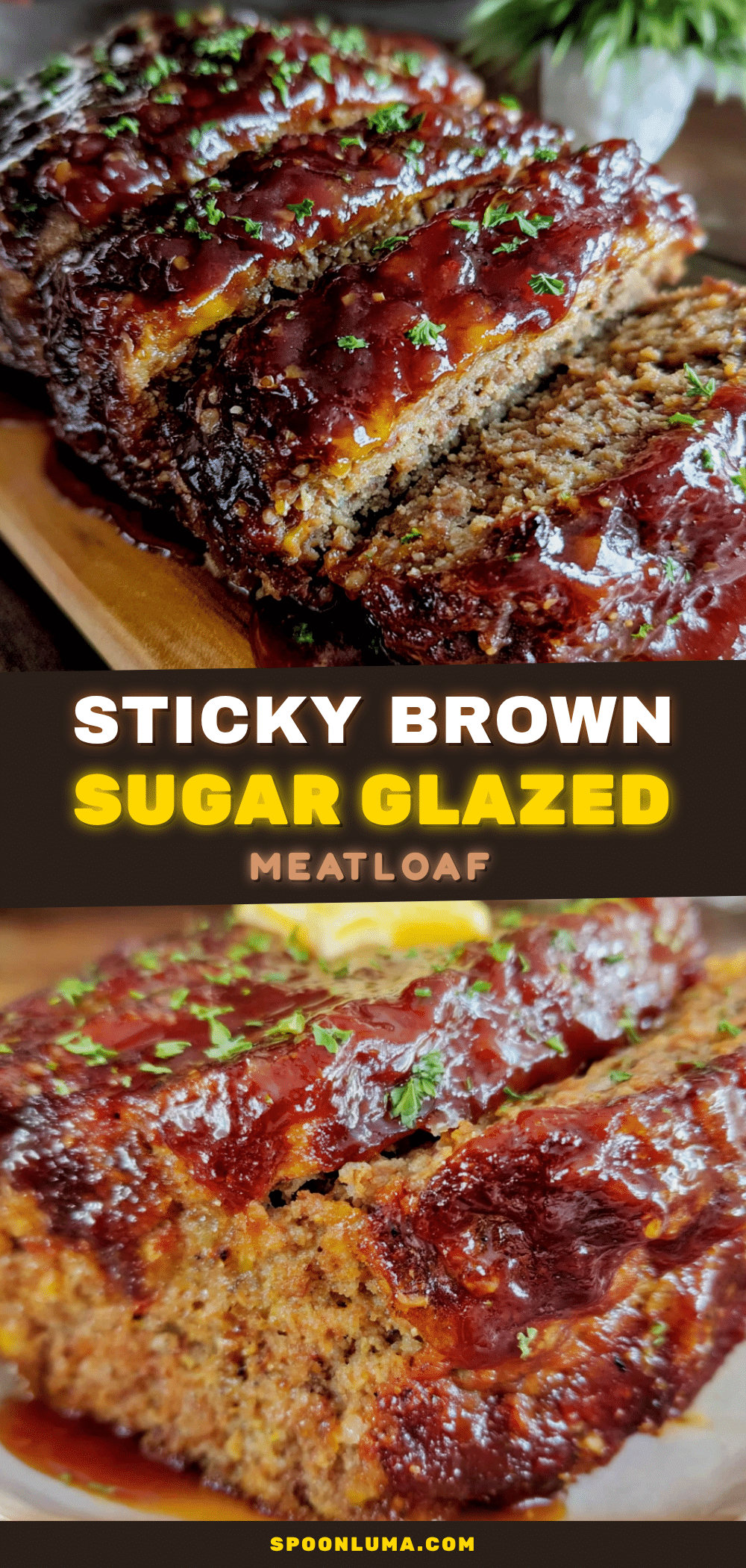 sticky brown sugar glazed meatloaf recipe