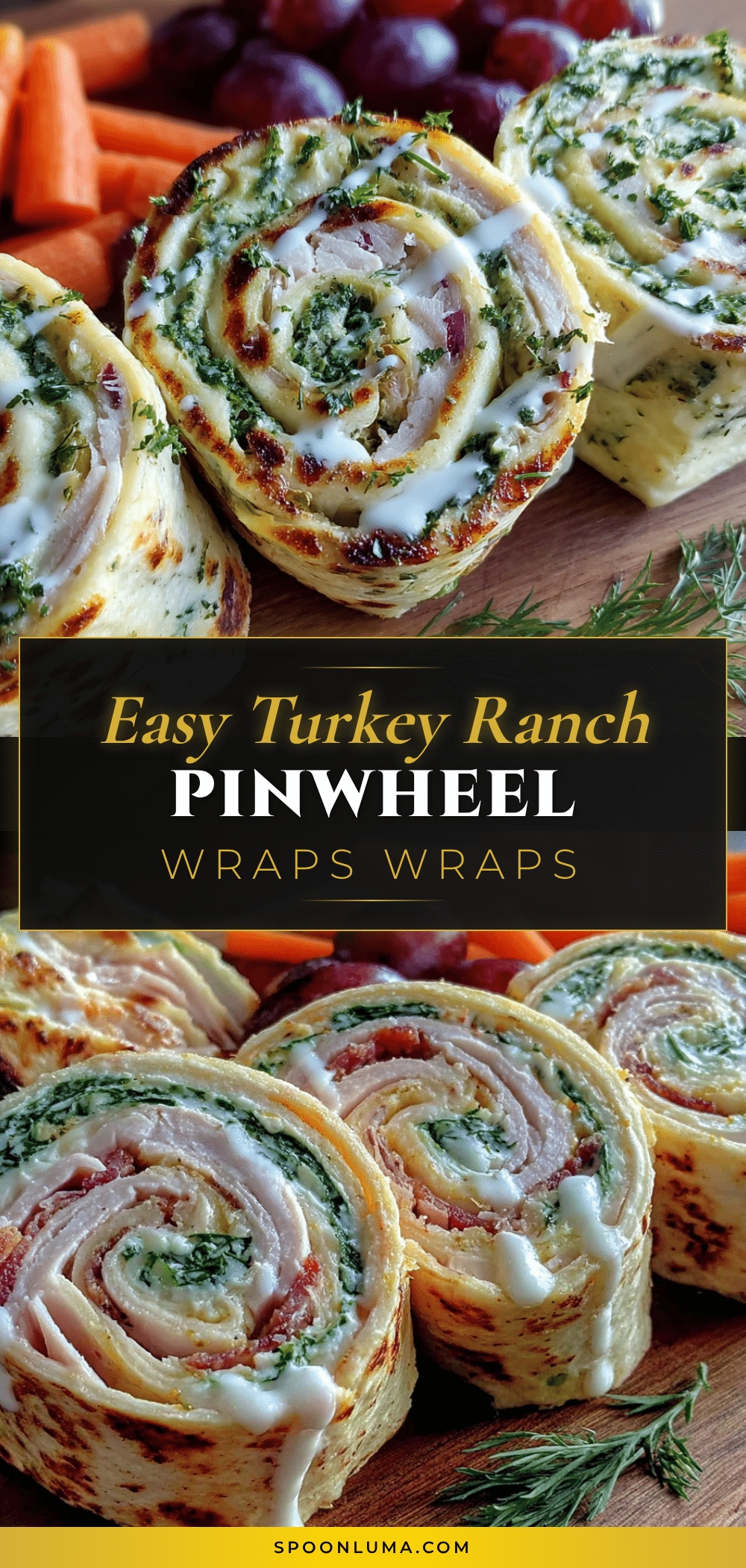 turkey pinwheel lunchbox wraps recipe