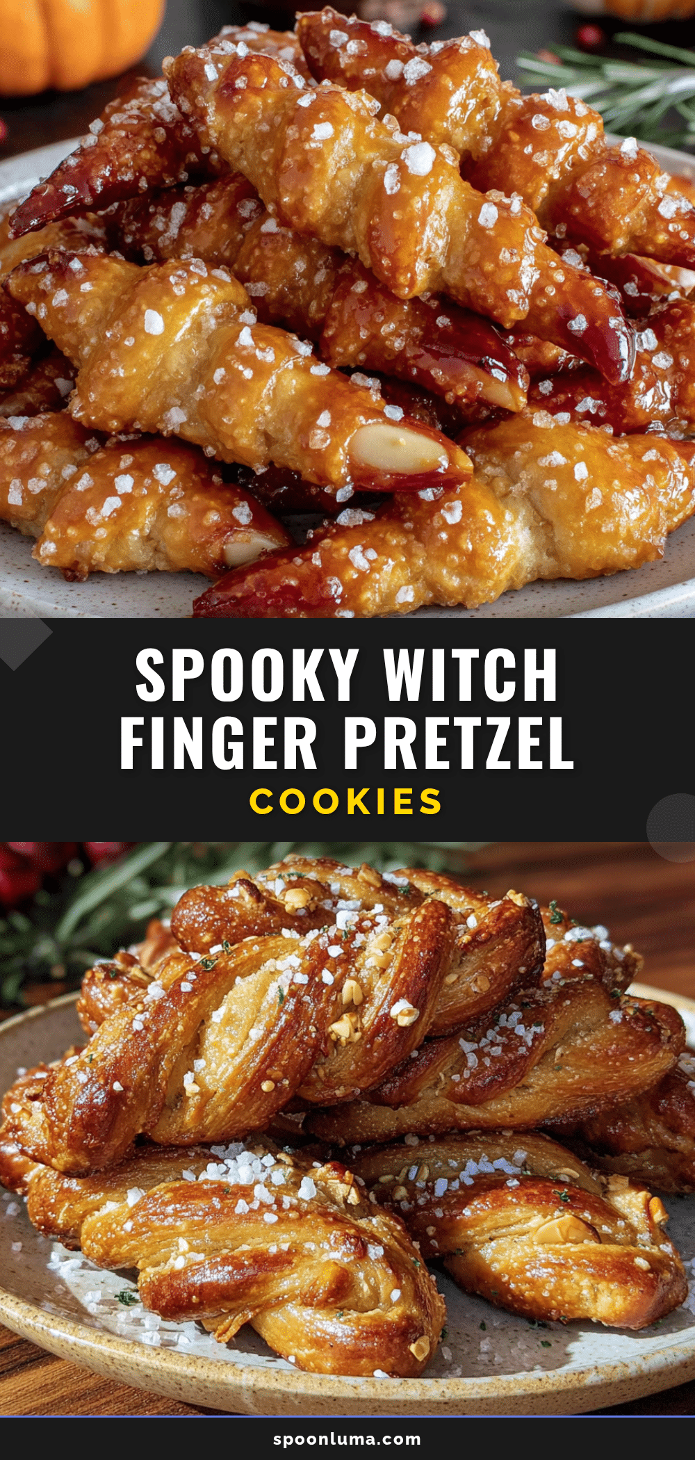 witch finger pretzel cookies recipe