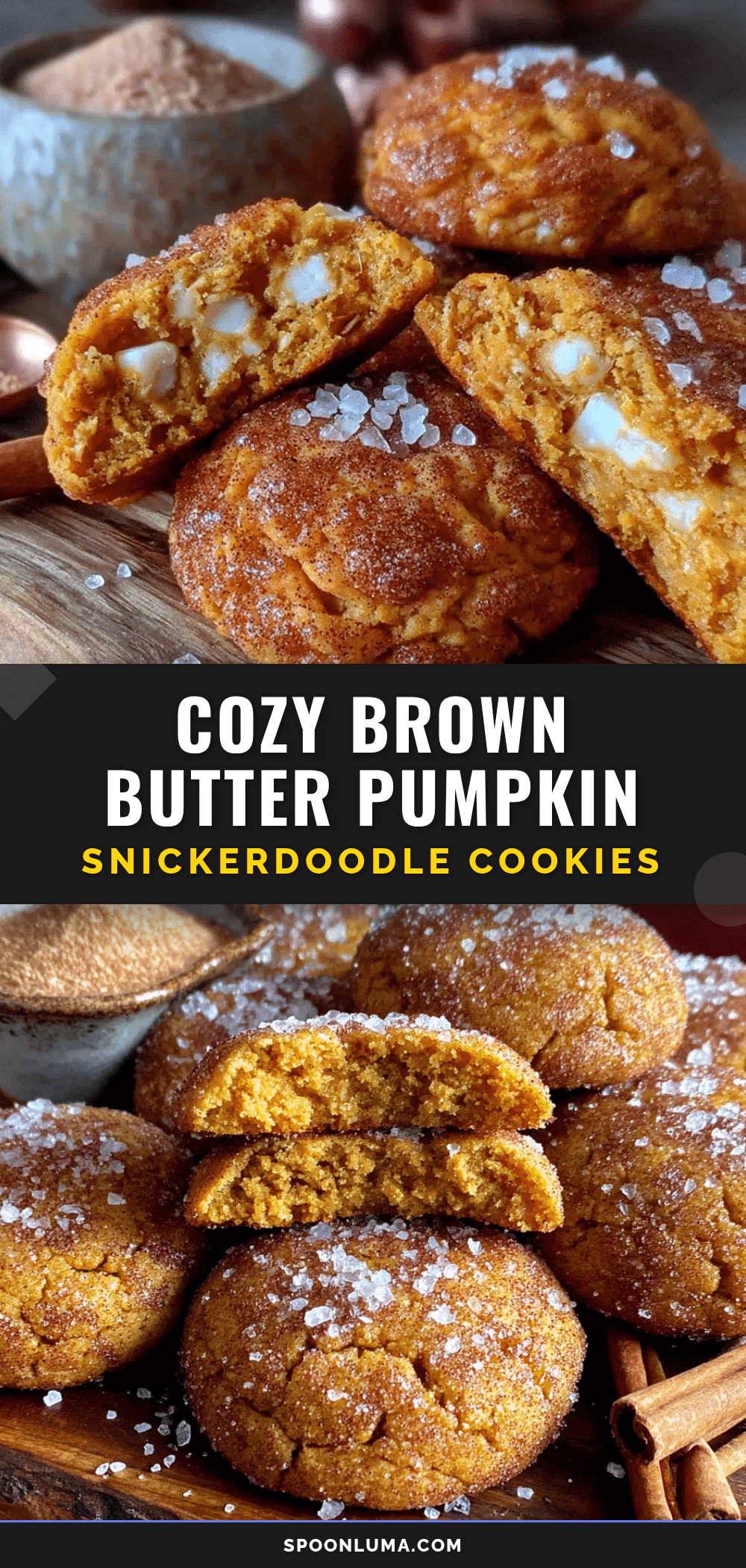 brown butter pumpkin snickerdoodle cookies recipe