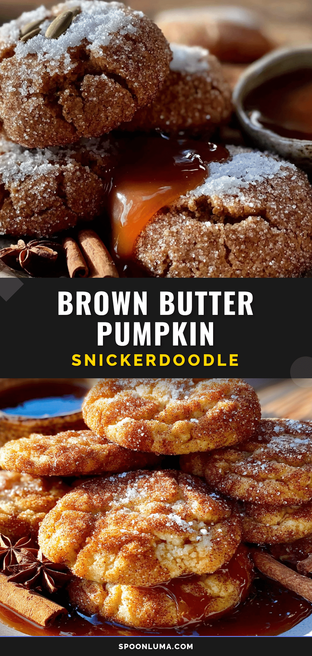 brown butter pumpkin snickerdoodle cookies recipe