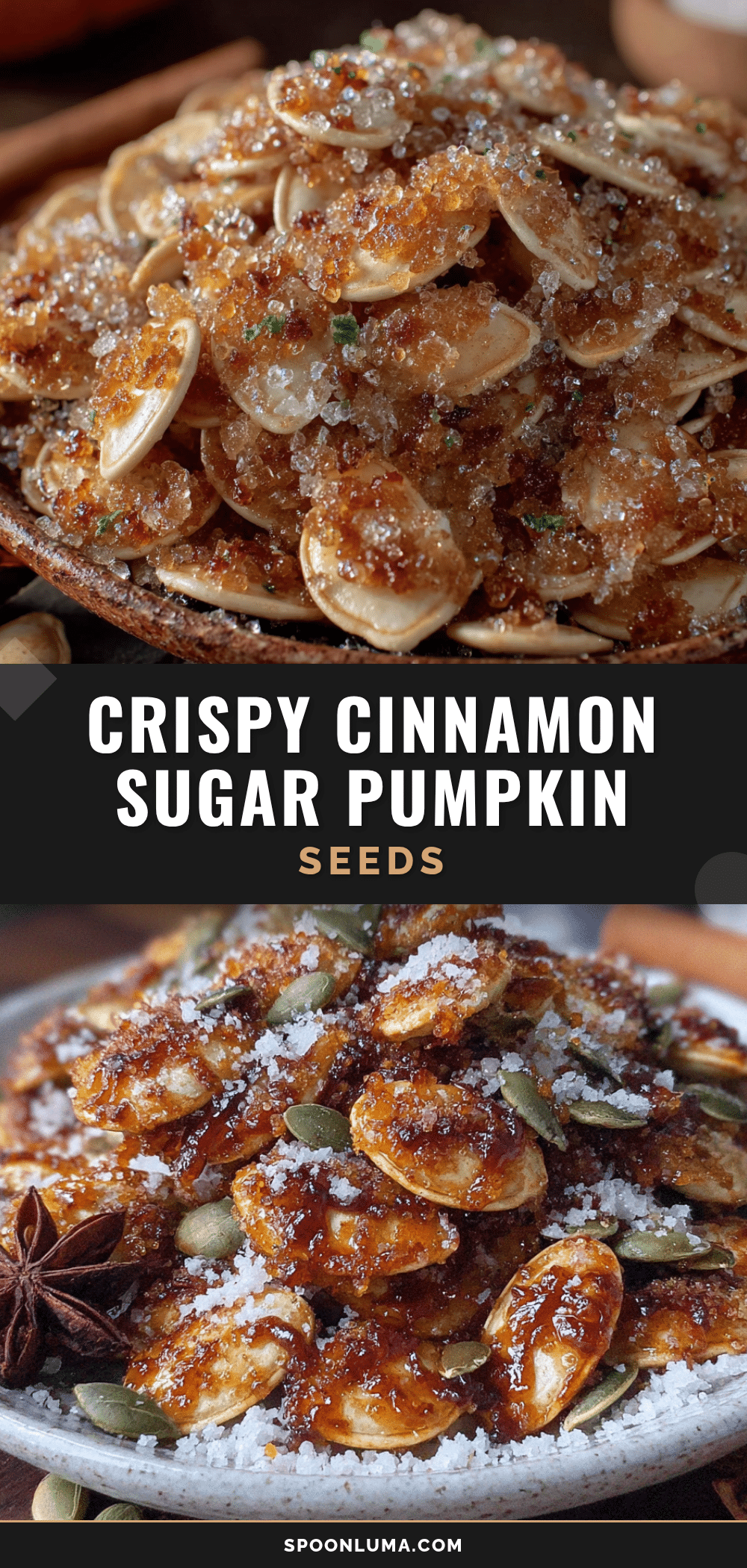 cinnamon sugar roasted pumpkin seeds recipe