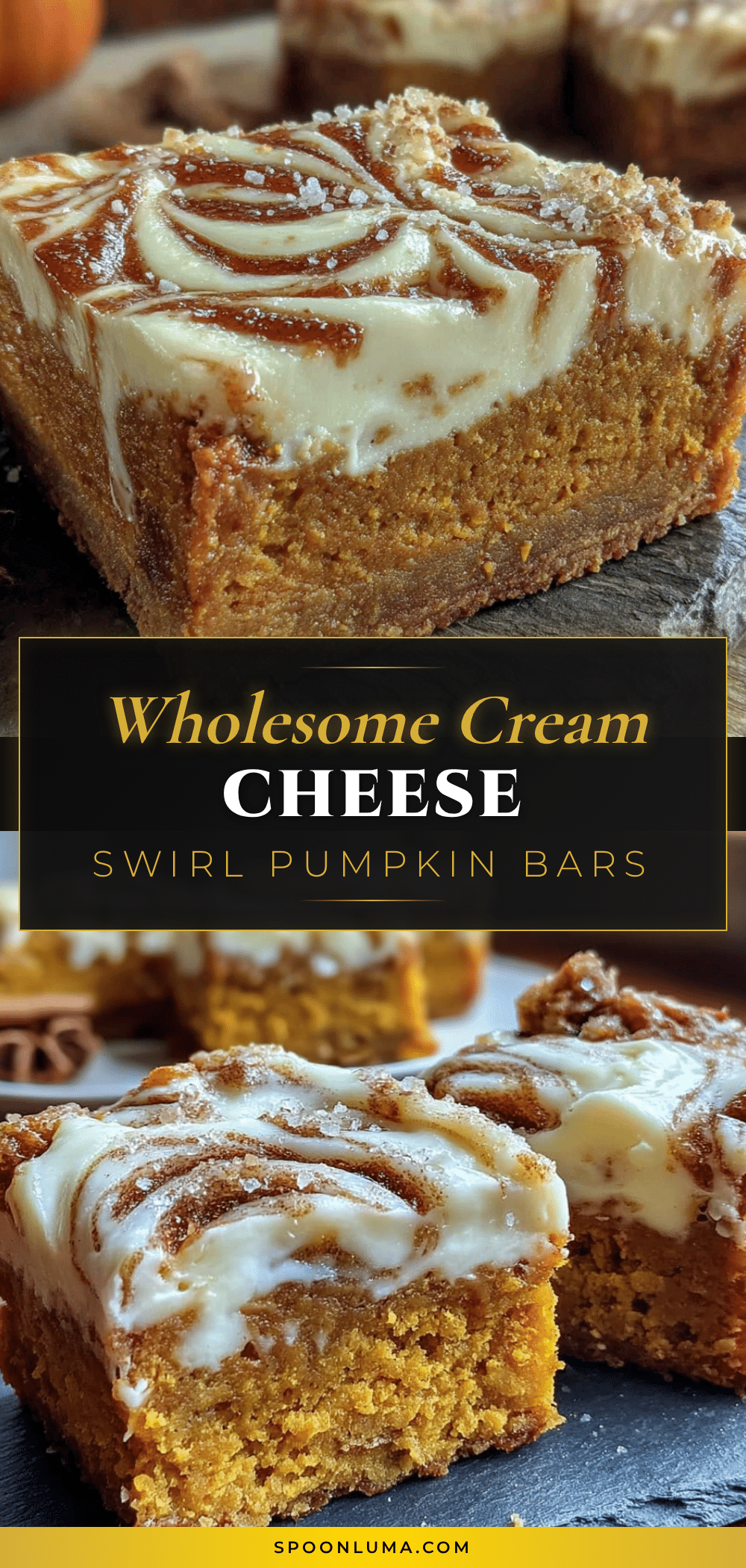 cream cheese swirl pumpkin bars recipe