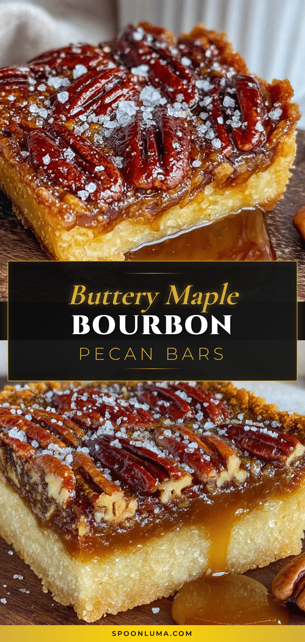 maple bourbon pecan pie bars recipe