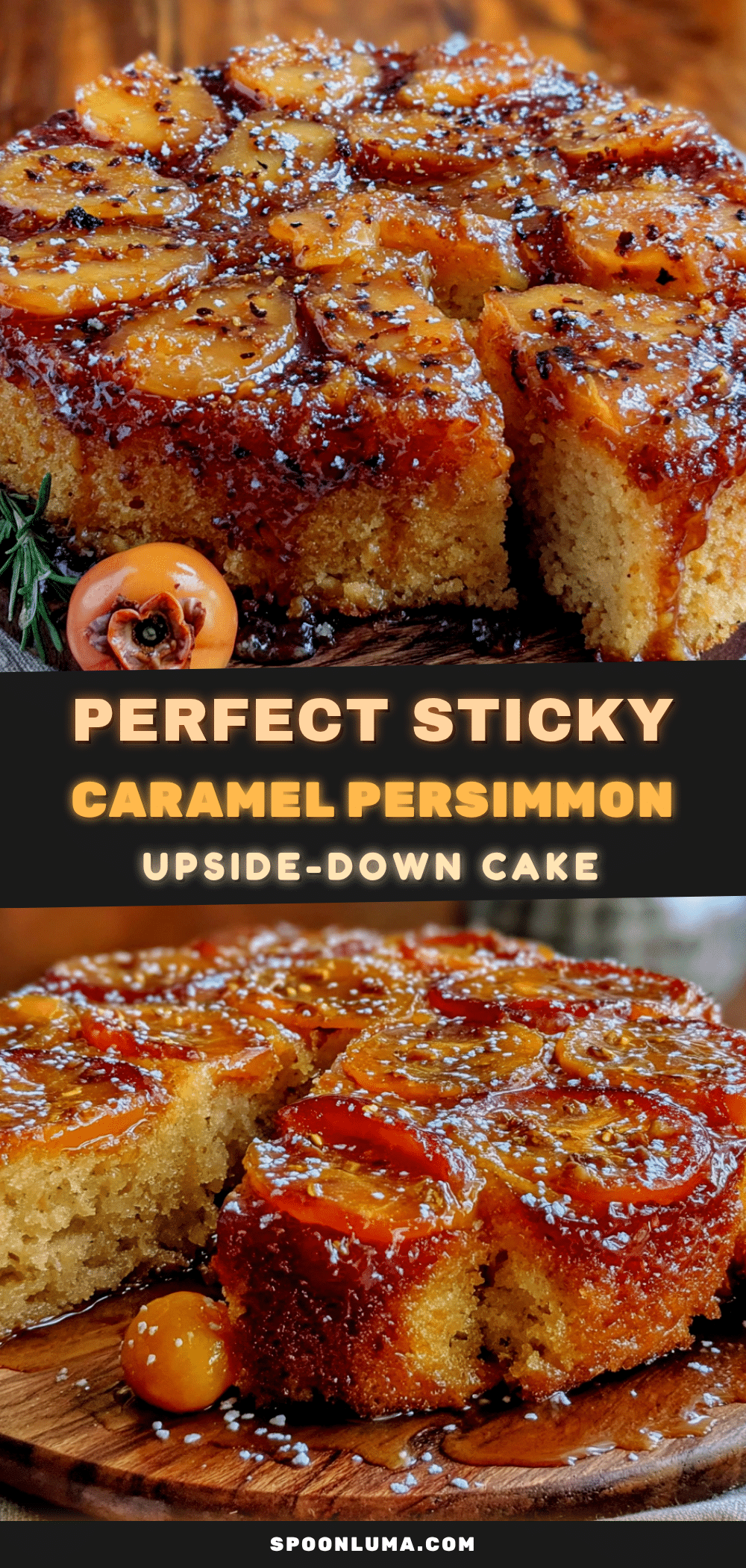 persimmon upside-down cake recipe