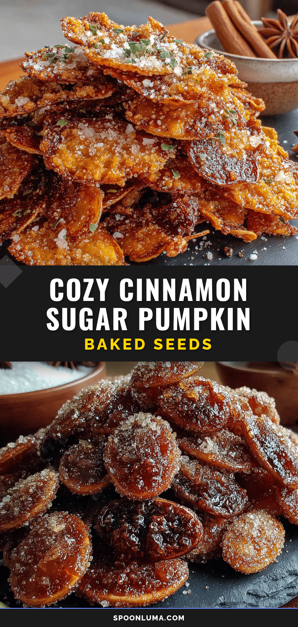 cinnamon sugar baked pumpkin seeds recipe